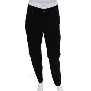 Won Hundred Mens Cotton Solid 5 Pocket Tapered Pants Black Size 36x34